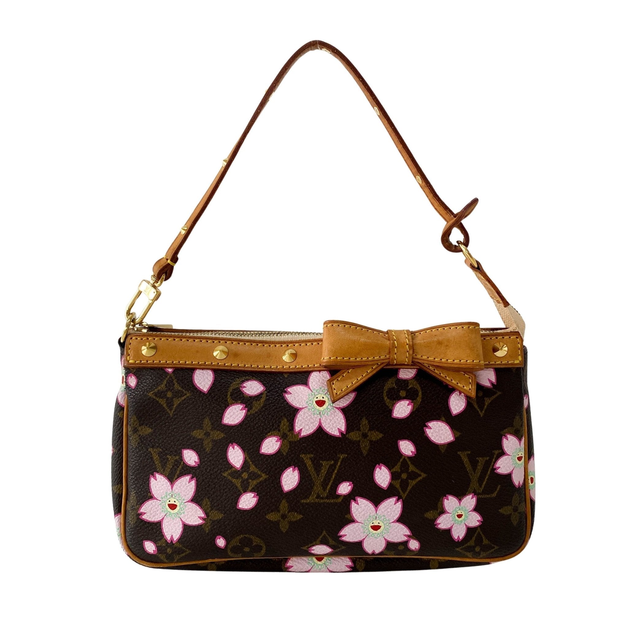 Louis Vuitton x Takashi Murakami Monogram Cherry Blossom Pochette Accessoire M92006 in Sold by HIVE PRELOVED - Handle Bag