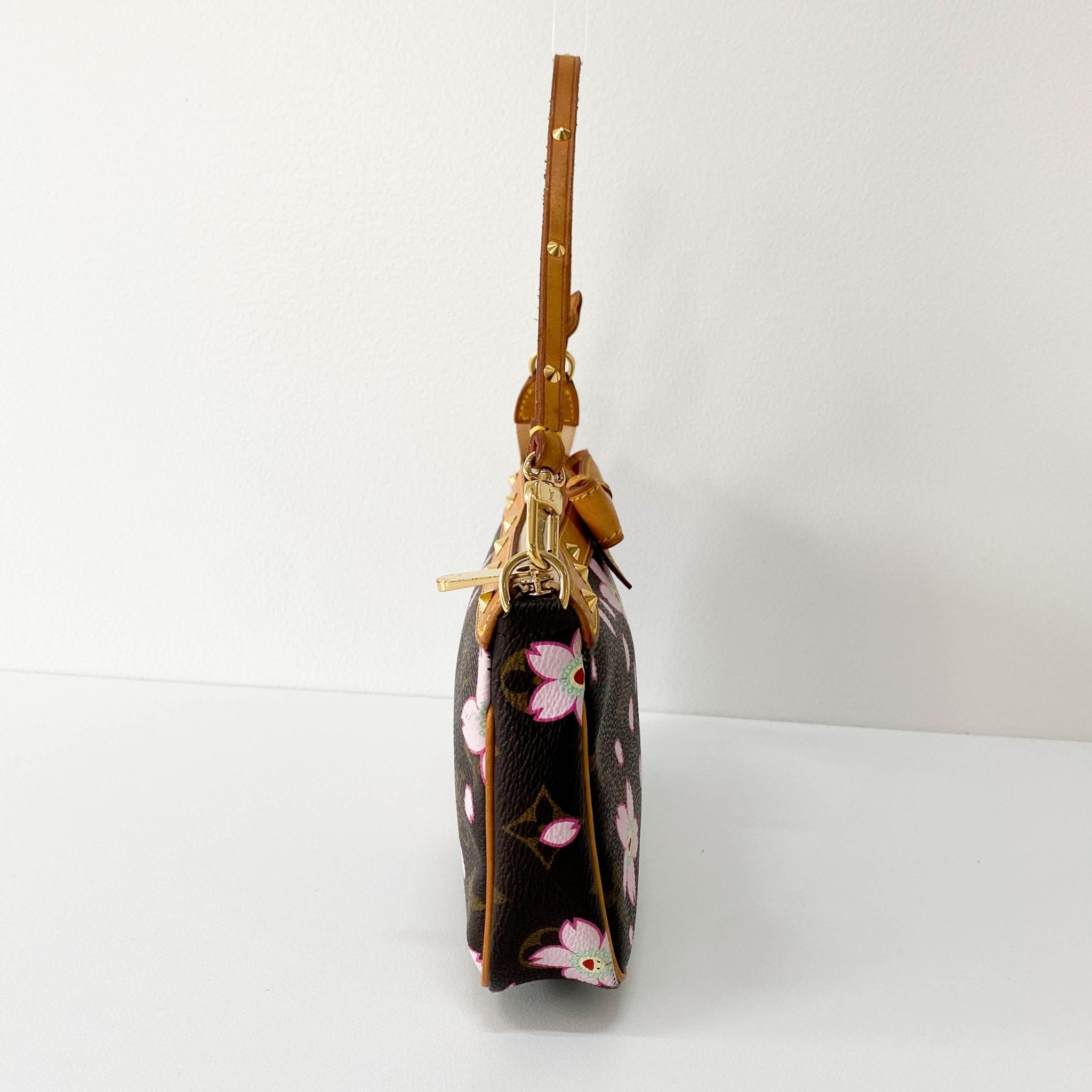 Louis Vuitton x Takashi Murakami Monogram Cherry Blossom Pochette Accessoire M92006 in Sold by HIVE PRELOVED - Handle Bag