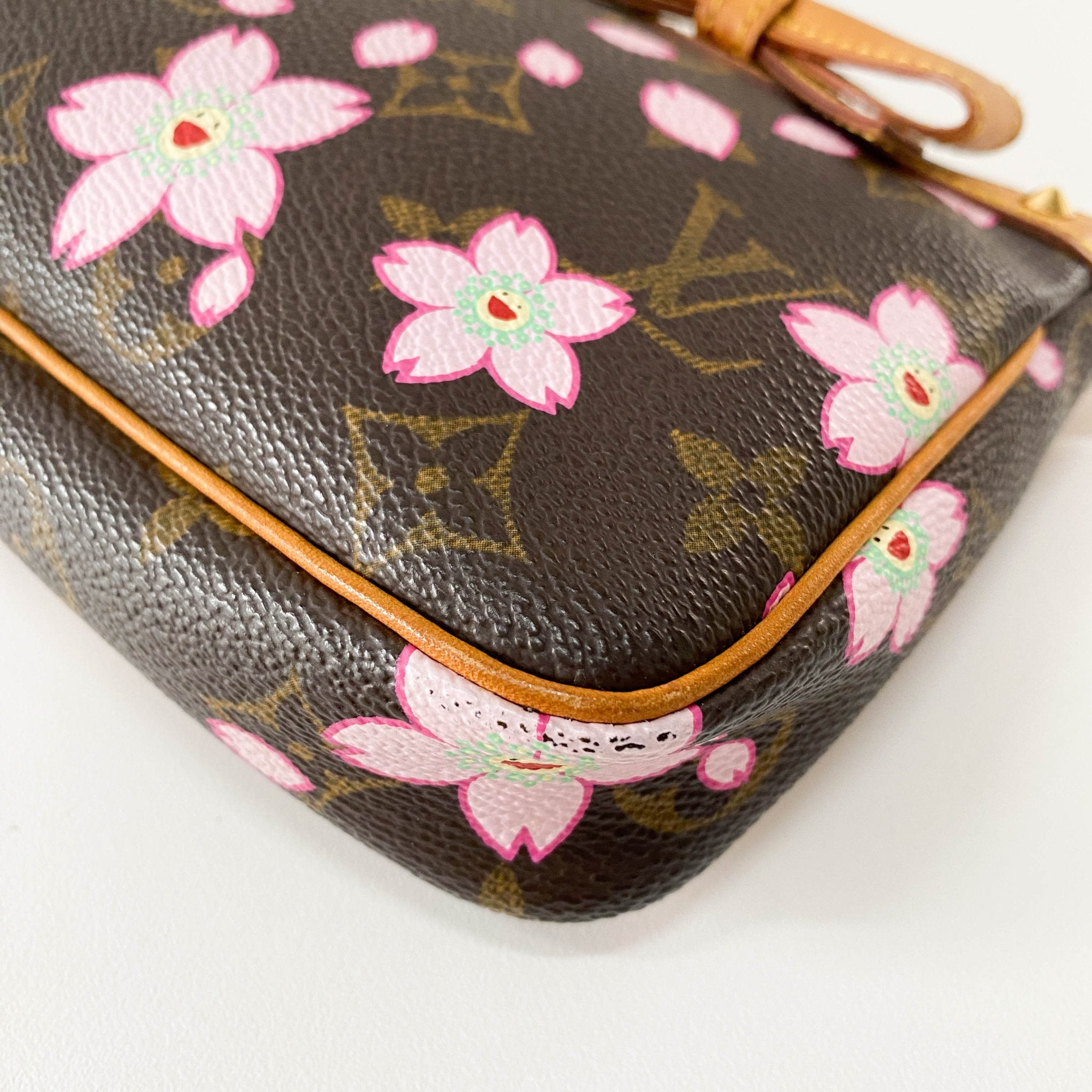 Louis Vuitton x Takashi Murakami Monogram Cherry Blossom Pochette Accessoire M92006 in Sold by HIVE PRELOVED - Handle Bag