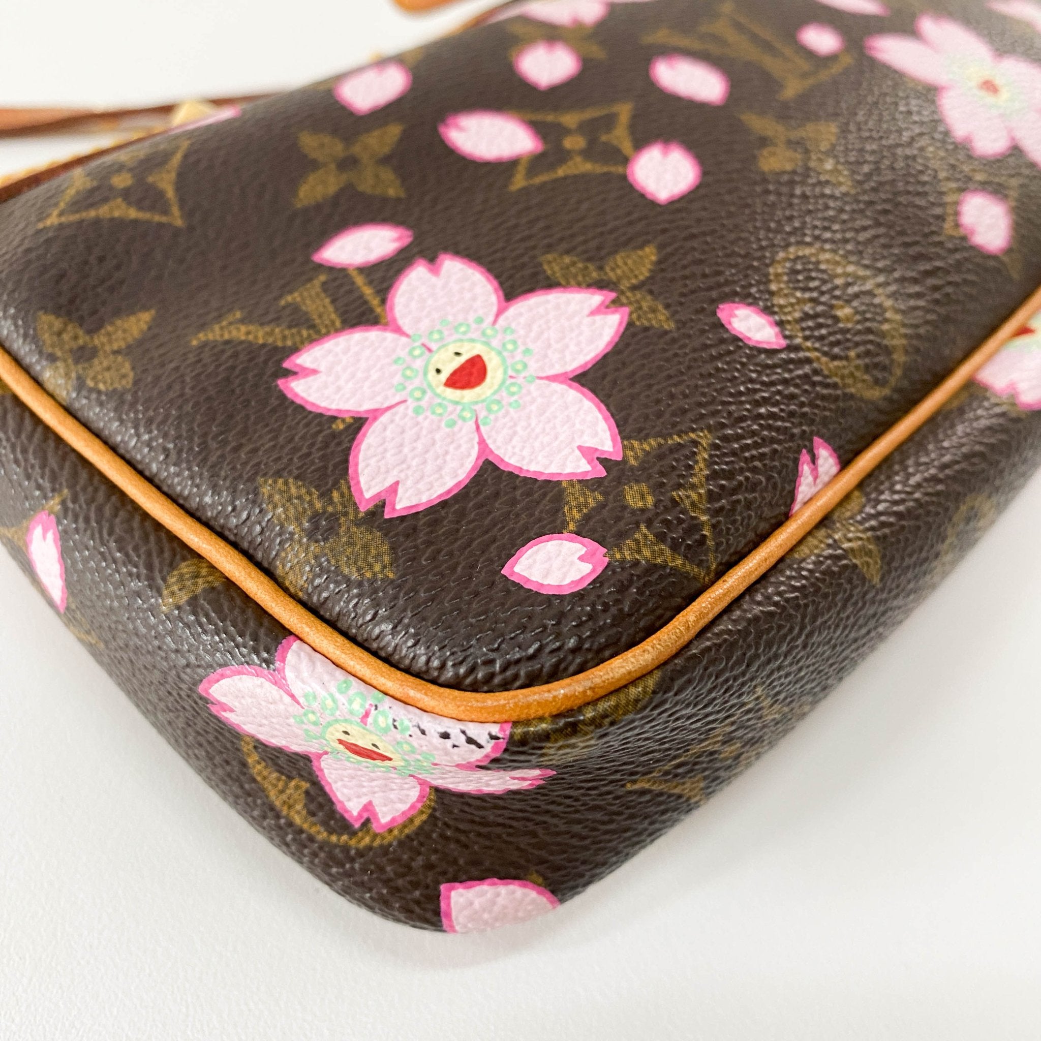 Louis Vuitton x Takashi Murakami Monogram Cherry Blossom Pochette Accessoire M92006 in Sold by HIVE PRELOVED - Handle Bag