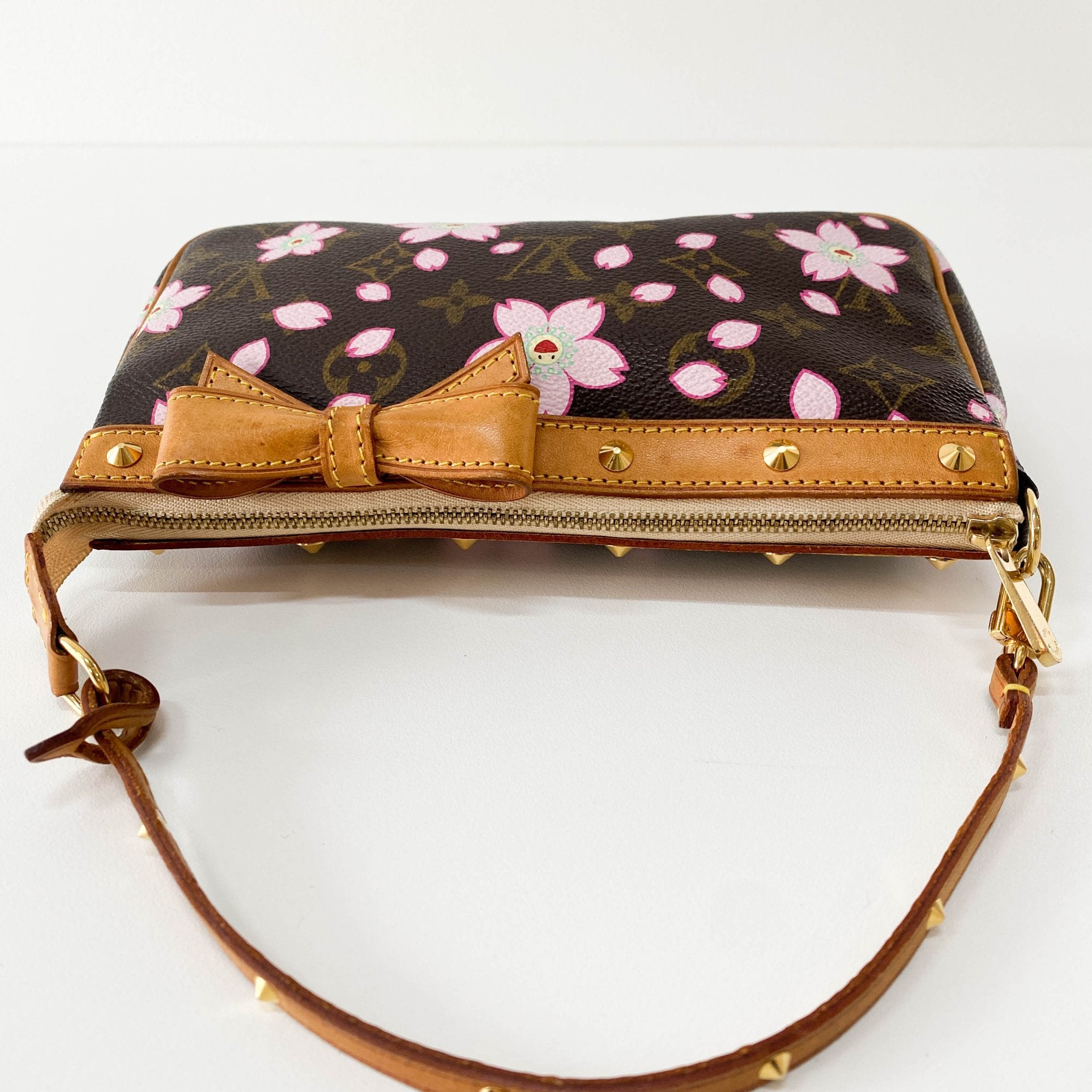 Louis Vuitton x Takashi Murakami Monogram Cherry Blossom Pochette Accessoire M92006 in Sold by HIVE PRELOVED - Handle Bag