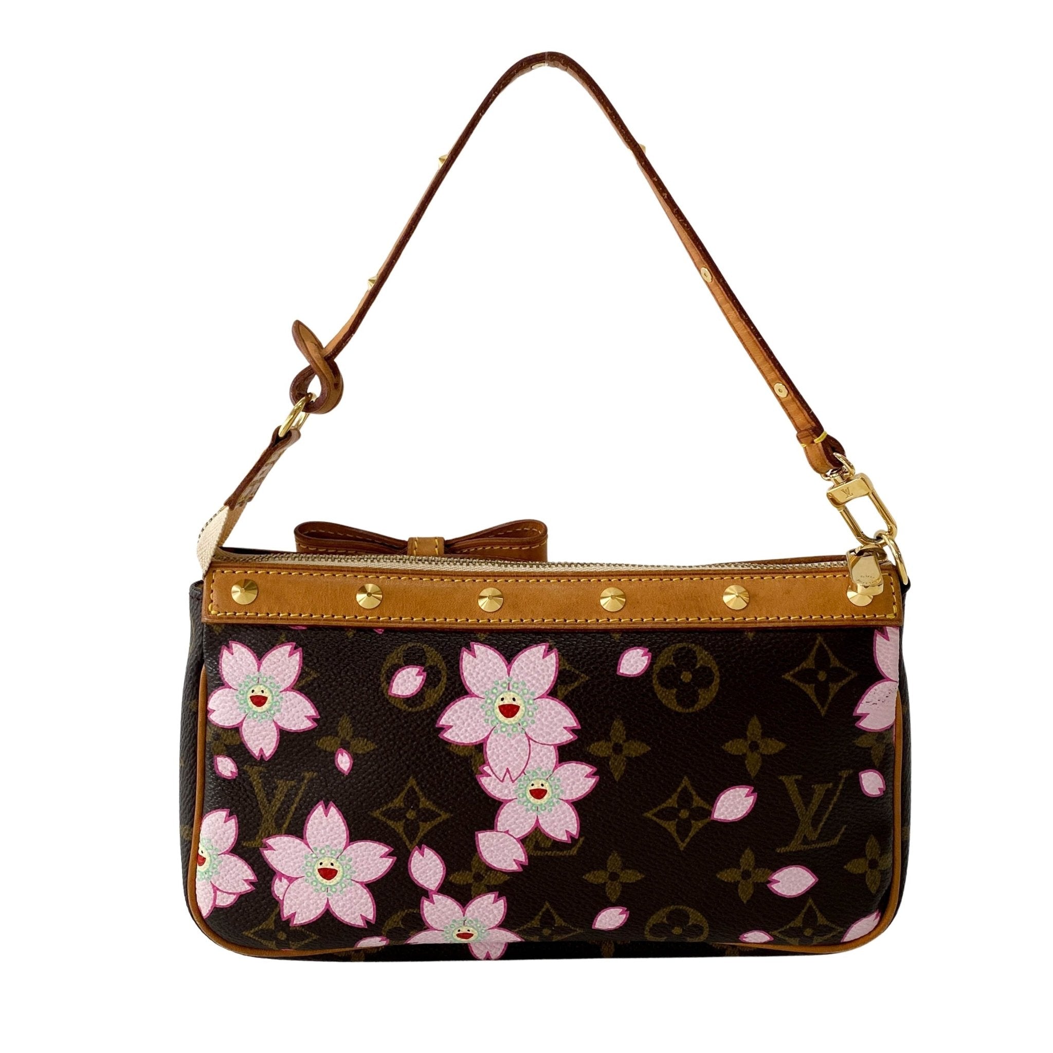 Louis Vuitton x Takashi Murakami Monogram Cherry Blossom Pochette Accessoire M92006 in Sold by HIVE PRELOVED - Handle Bag