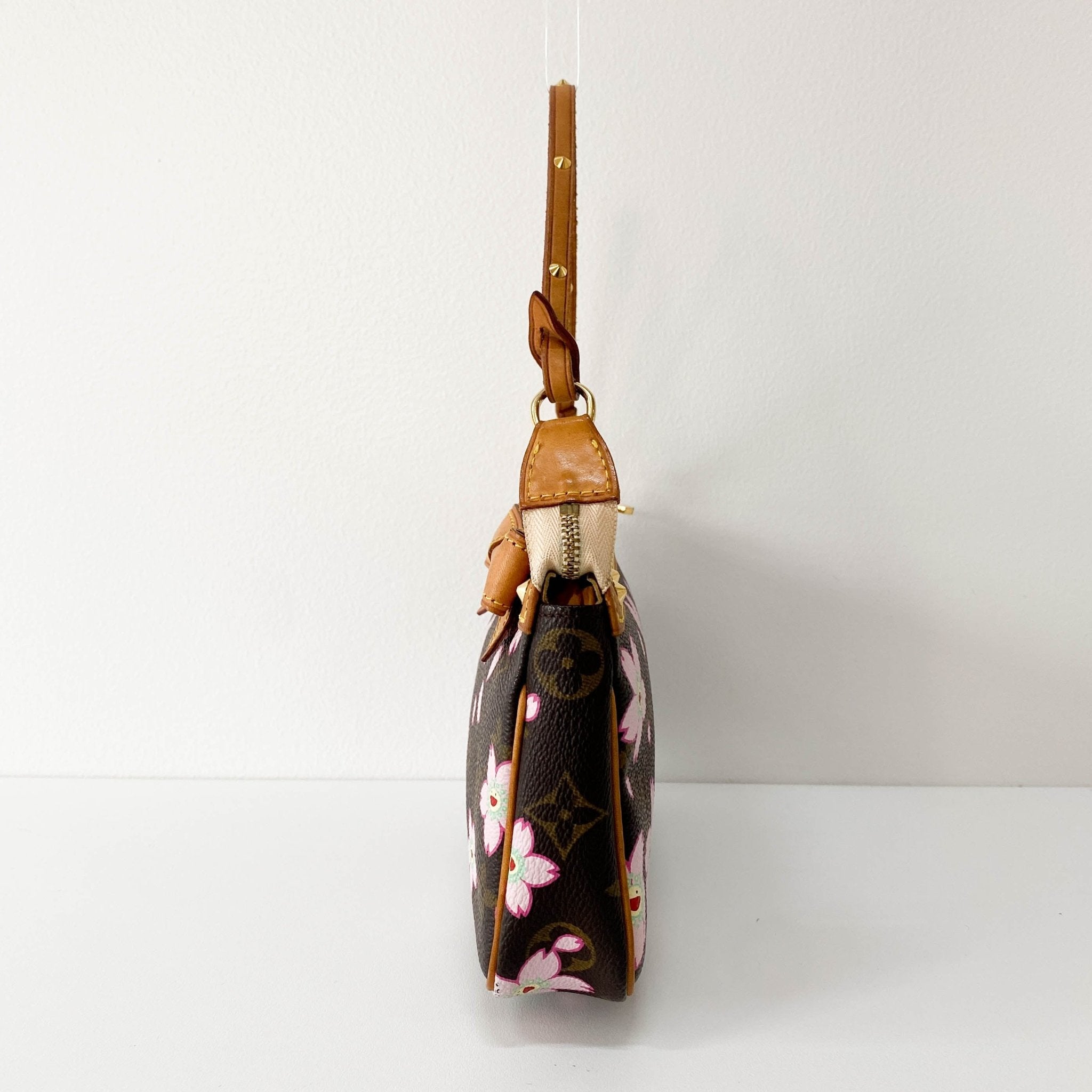 Louis Vuitton x Takashi Murakami Monogram Cherry Blossom Pochette Accessoire M92006 in Sold by HIVE PRELOVED - Handle Bag
