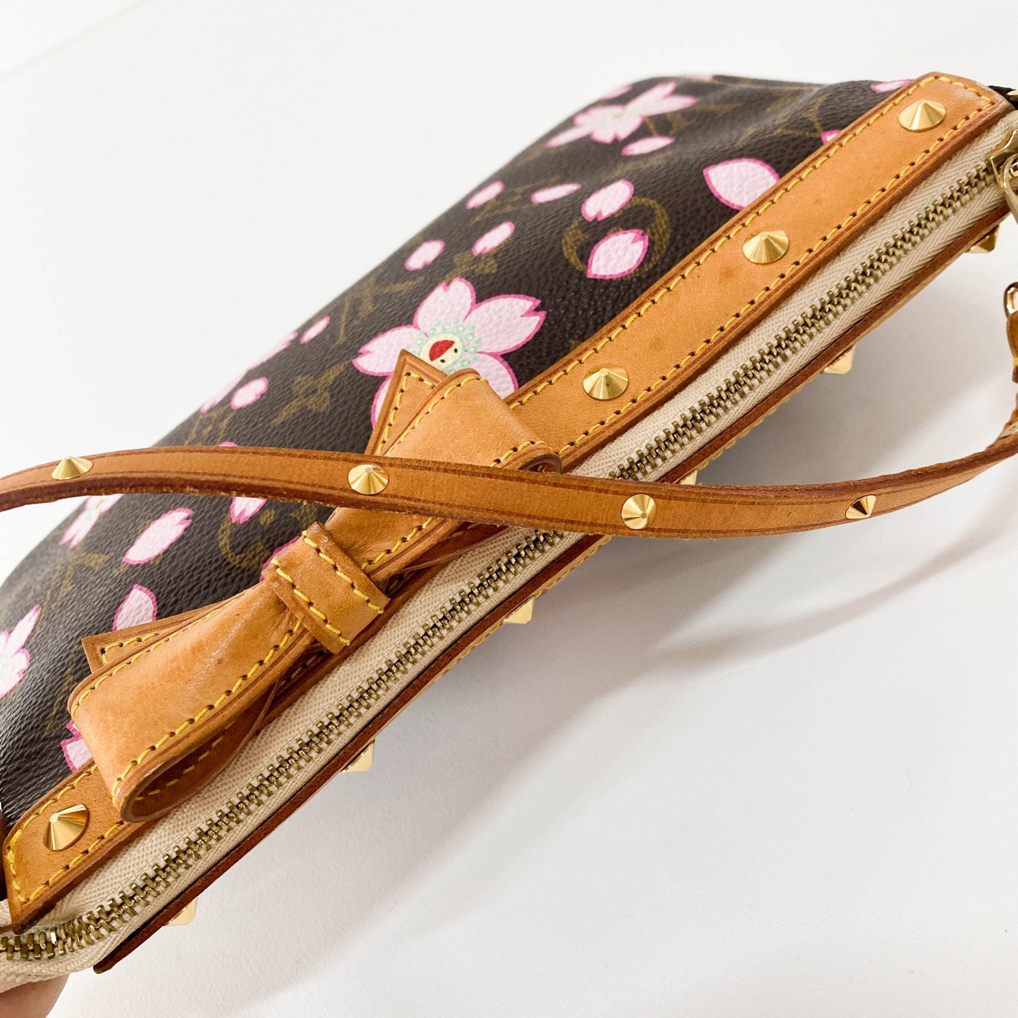 Louis Vuitton x Takashi Murakami Monogram Cherry Blossom Pochette Accessoire M92006 in Sold by HIVE PRELOVED - Handle Bag