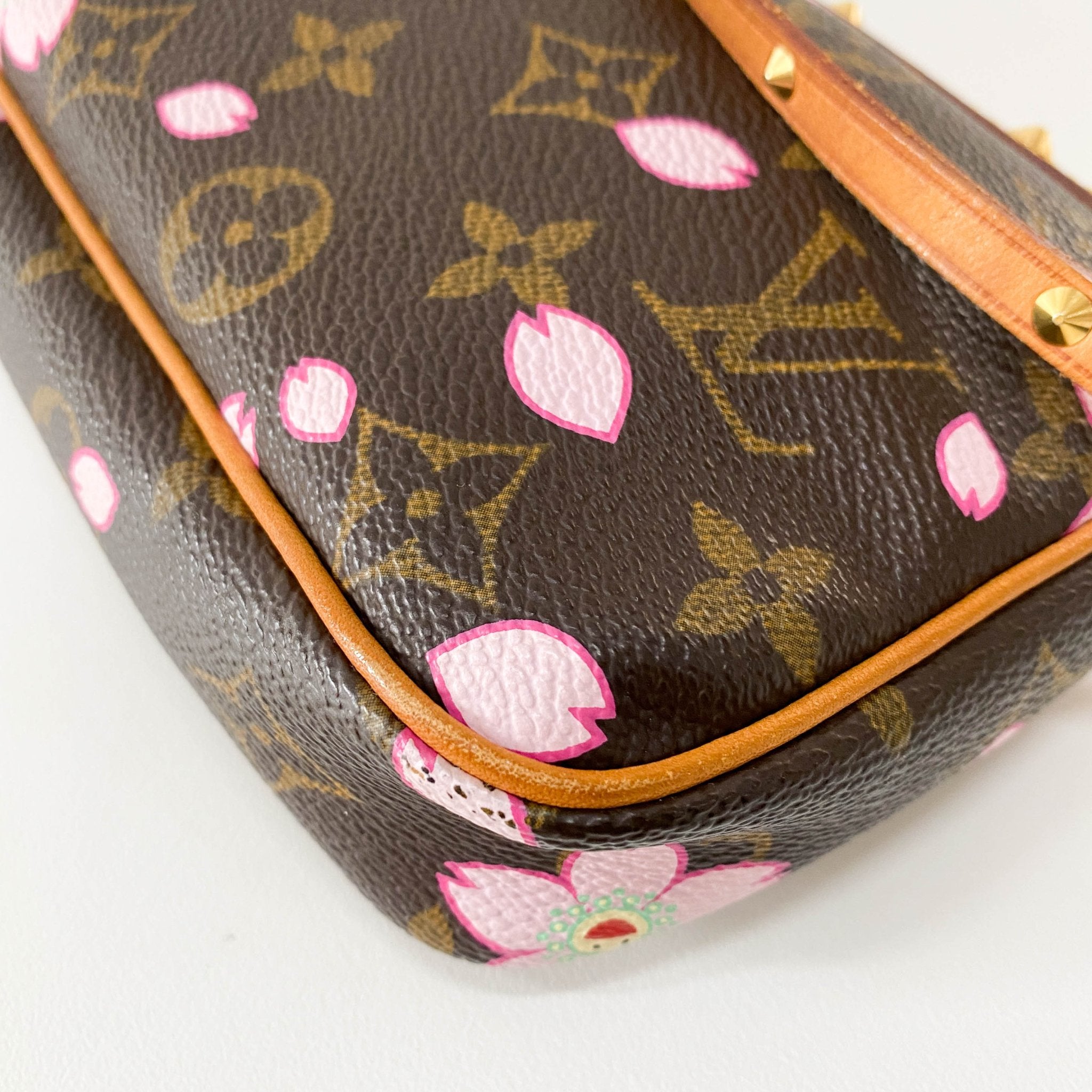 Louis Vuitton x Takashi Murakami Monogram Cherry Blossom Pochette Accessoire M92006 in Sold by HIVE PRELOVED - Handle Bag