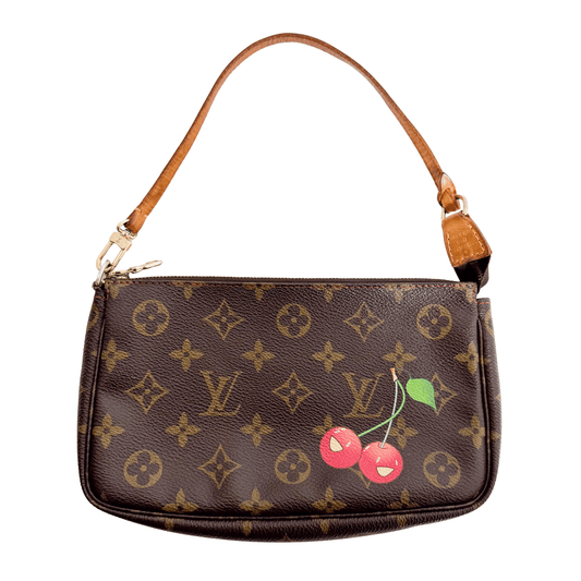 LOUIS VUITTON Louis Vuitton x Takashi Murakami Monogram Cherry Pochette Accessoire, in , Sold by HIVE PRELOVED - Shoulder Bag