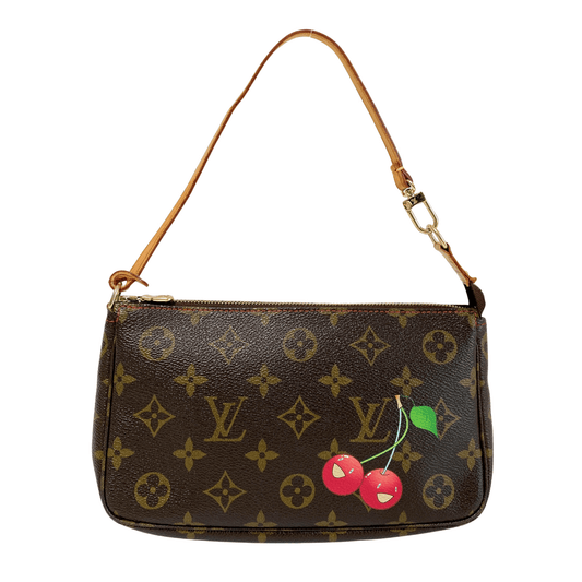 LOUIS VUITTON Louis Vuitton x Takashi Murakami Monogram Cherry Pochette Accessoire, in , Sold by HIVE PRELOVED - Handle Bags, ,