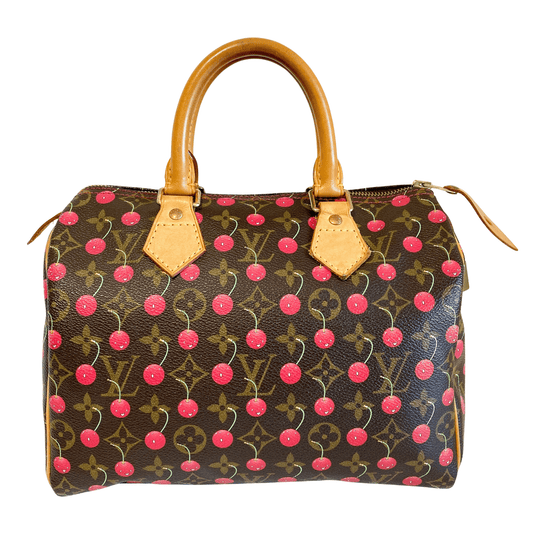 LOUIS VUITTON Louis Vuitton x Takashi Murakami Monogram Cherry Speedy 25, in , Sold by HIVE PRELOVED - Handle Bags, ,