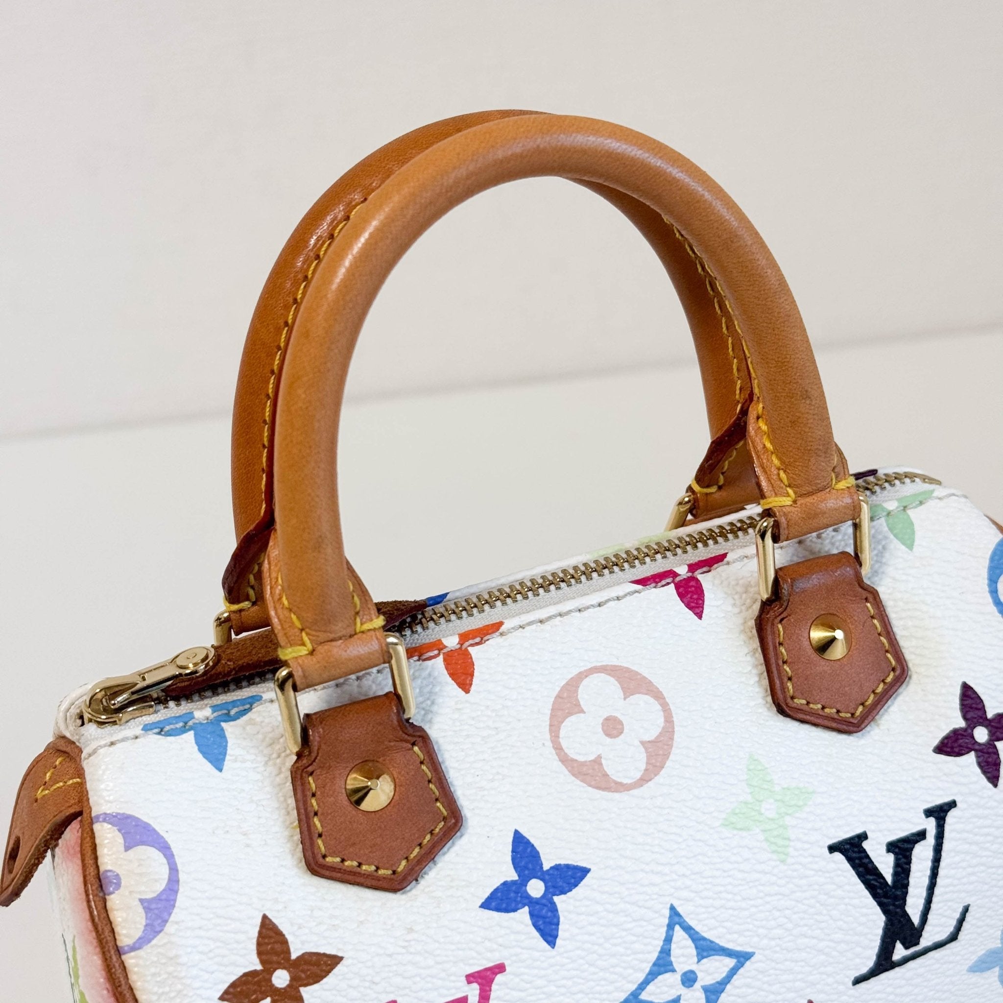 Louis Vuitton x Takashi Murakami Nano / Mini HL Speedy Bandoulière Multicolour Monogram Canvas in Sold by HIVE PRELOVE
