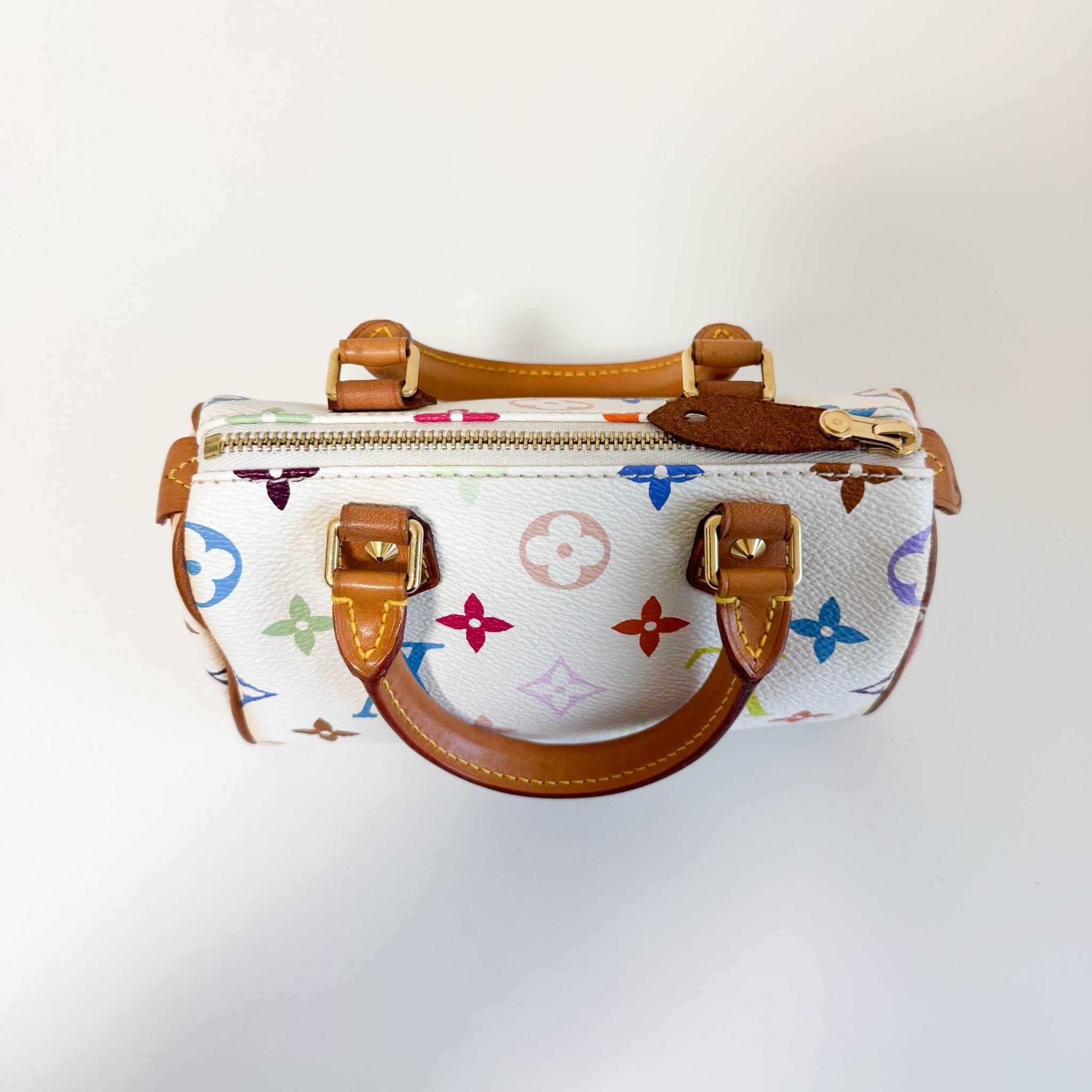 Louis Vuitton x Takashi Murakami Nano / Mini HL Speedy Bandoulière Multicolour Monogram Canvas in Sold by HIVE PRELOVE