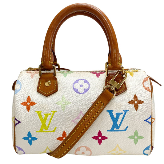 LOUIS VUITTON Takashi Murakami Nano Mini HL Speedy Bandoulière Multicolour Monogram Canvas in Sold by HIVE PRELOVED-Mini bag