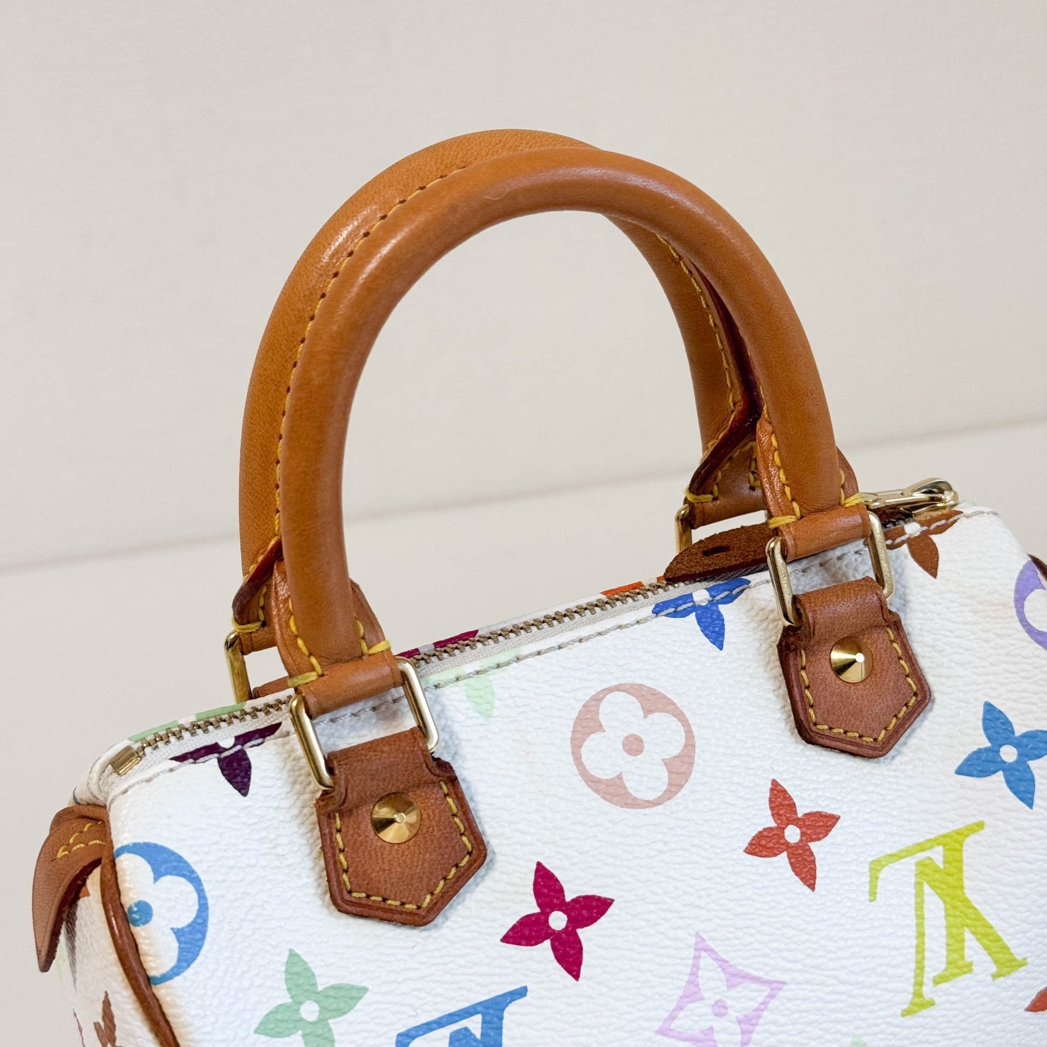 Louis Vuitton x Takashi Murakami Nano / Mini HL Speedy Bandoulière Multicolour Monogram Canvas in Sold by HIVE PRELOVE