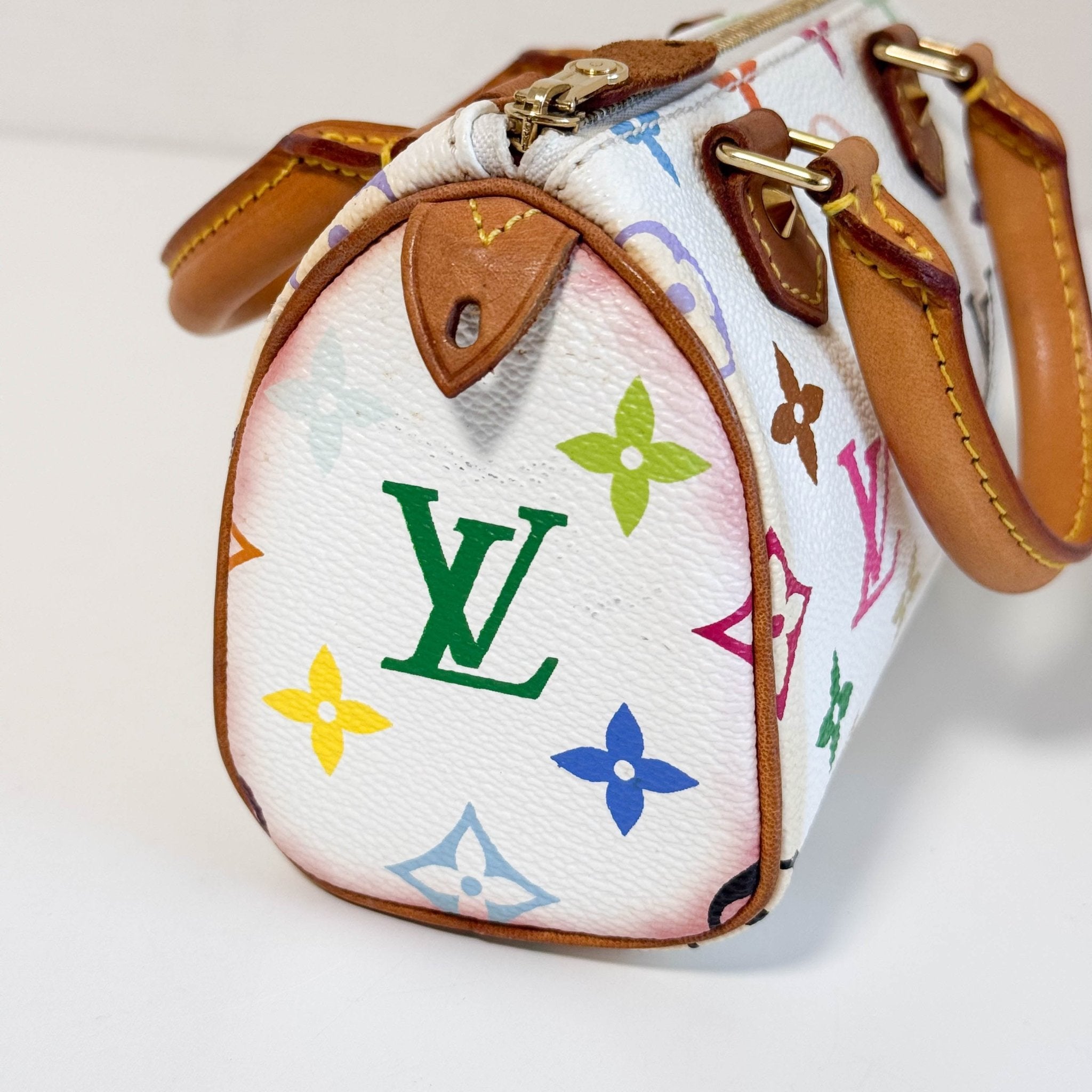Louis Vuitton x Takashi Murakami Nano / Mini HL Speedy Bandoulière Multicolour Monogram Canvas in Sold by HIVE PRELOVE