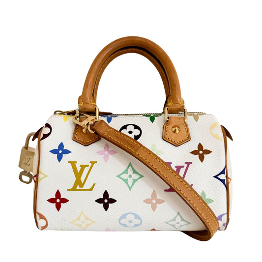 Louis Vuitton x Takashi Murakami Nano / Mini HL Speedy Bandoulière Multicolour Monogram Canvas, in , Sold by HIVE PRELOVED