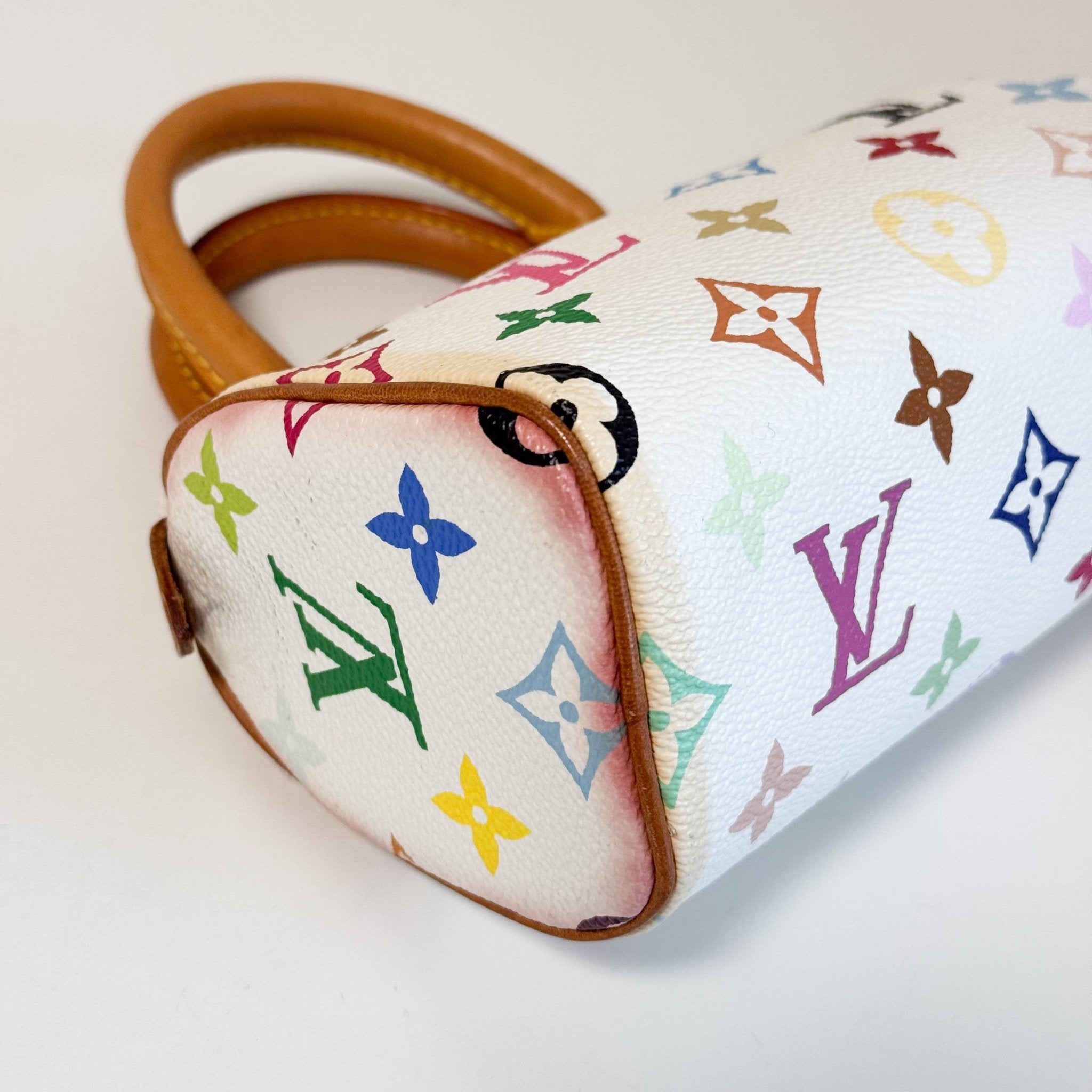 Louis Vuitton x Takashi Murakami Nano / Mini HL Speedy Bandoulière Multicolour Monogram Canvas in Sold by HIVE PRELOVE