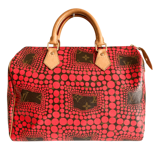 LOUIS VUITTON Louis Vuitton x Yayoi Kusama Monogram Pumpkin Dot Speedy 30 Red, in , Sold by HIVE PRELOVED - Handle Bags, ,