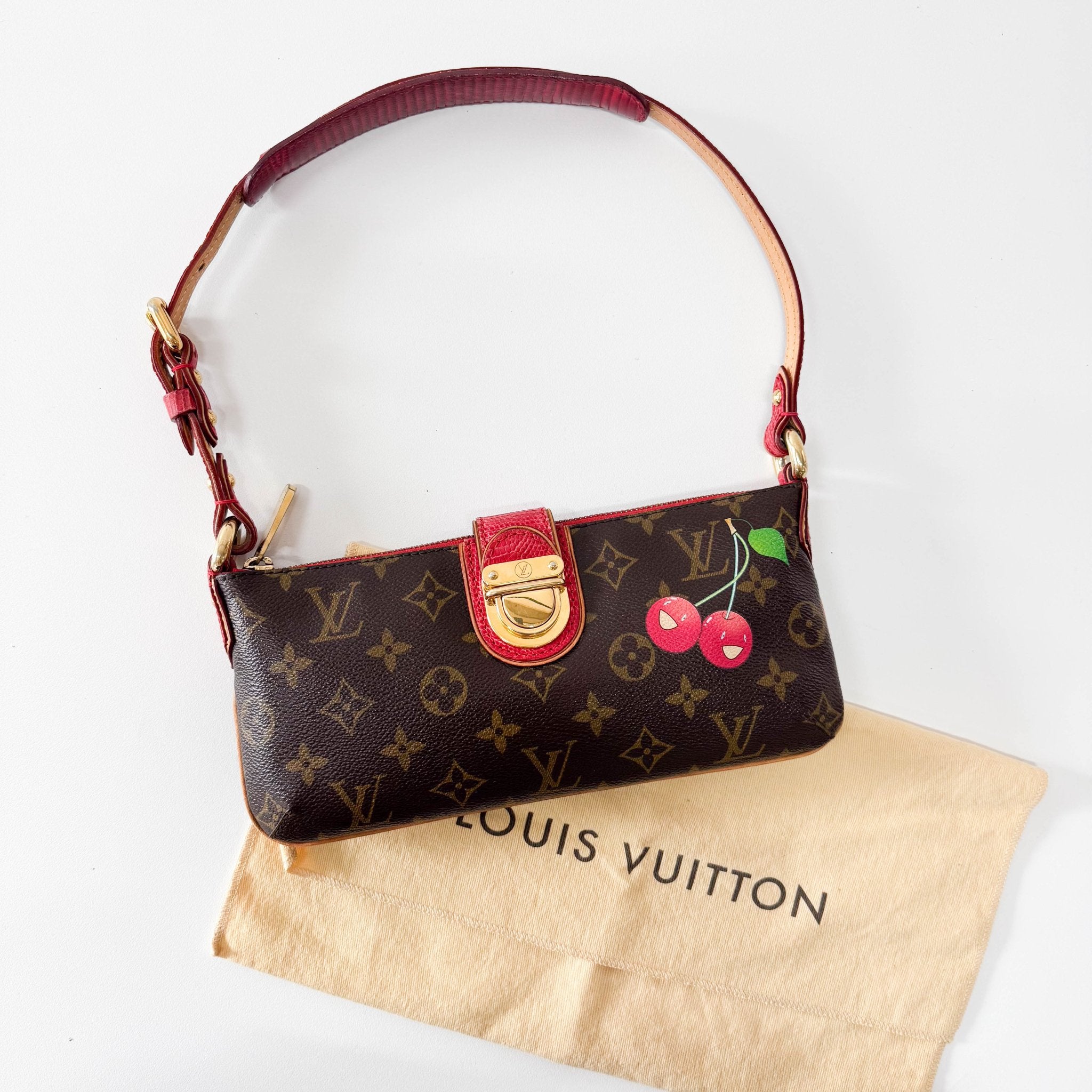 LOUIS VUITTON LV x Takashi Murakami Collab 2005 Monogram Cherry Mon Cherie, in , Sold by HIVE PRELOVED - Shoulder Bags, ,