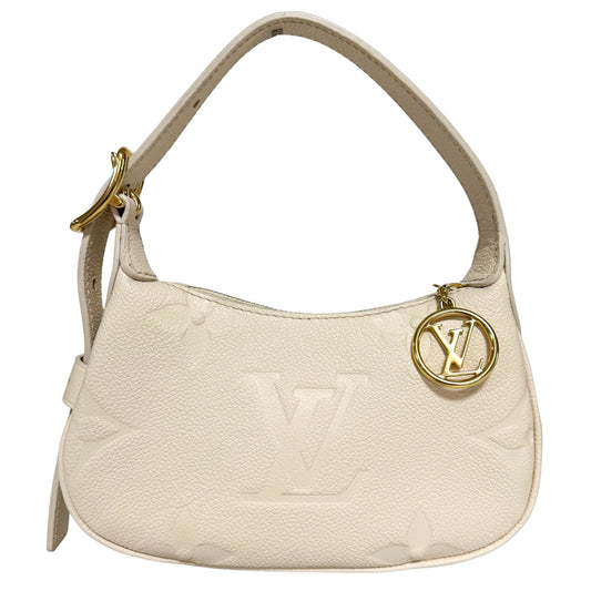 LOUIS VUITTON Mini Moon Monogram Empreinte Cream Shoulder Bag M82519, in , Sold by HIVE PRELOVED - Mini bags, Shoulder Bags,