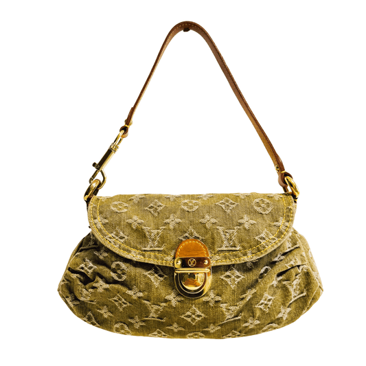 LOUIS VUITTON Mini Pleaty Green Denim Shoulder Bag, in , Sold by HIVE PRELOVED - Shoulder Bags, ,