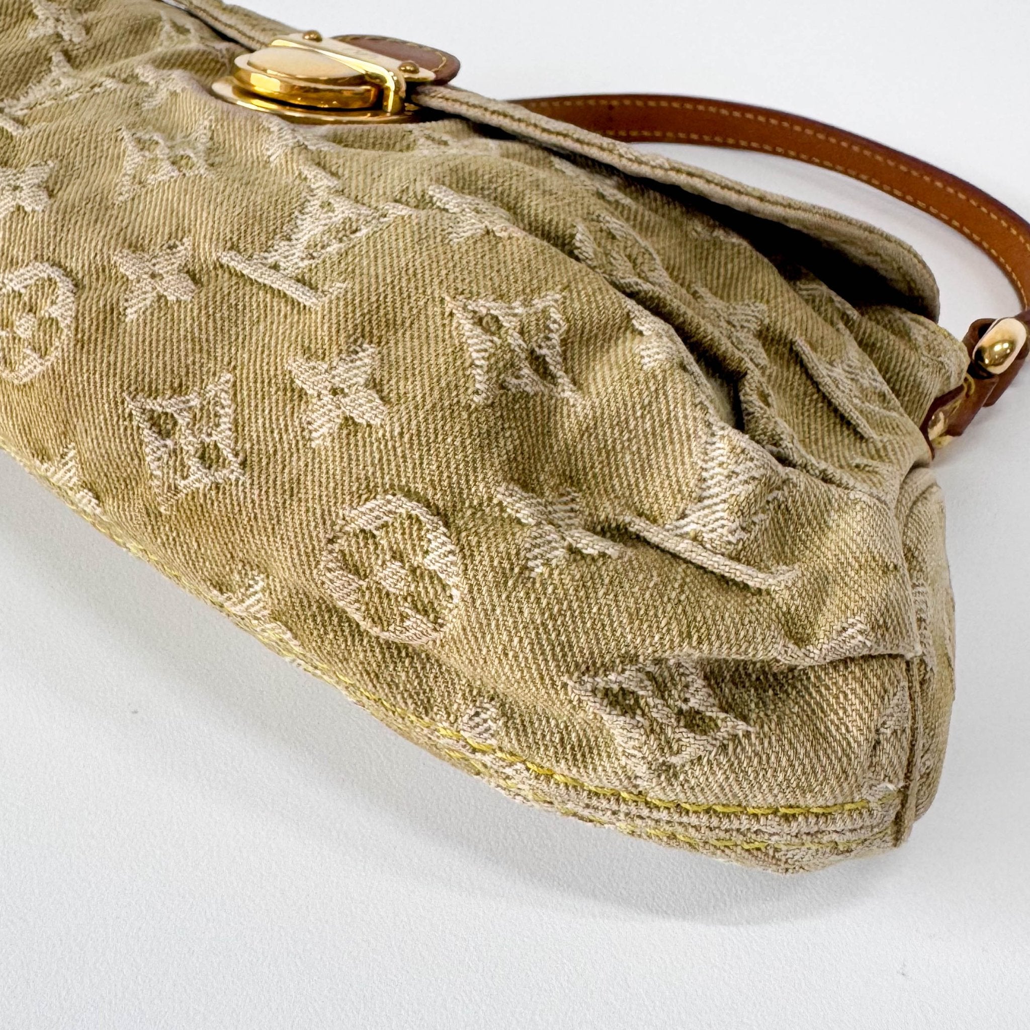LOUIS VUITTON Mini Pleaty Green Denim Shoulder Bag, in , Sold by HIVE PRELOVED - Shoulder Bags, ,