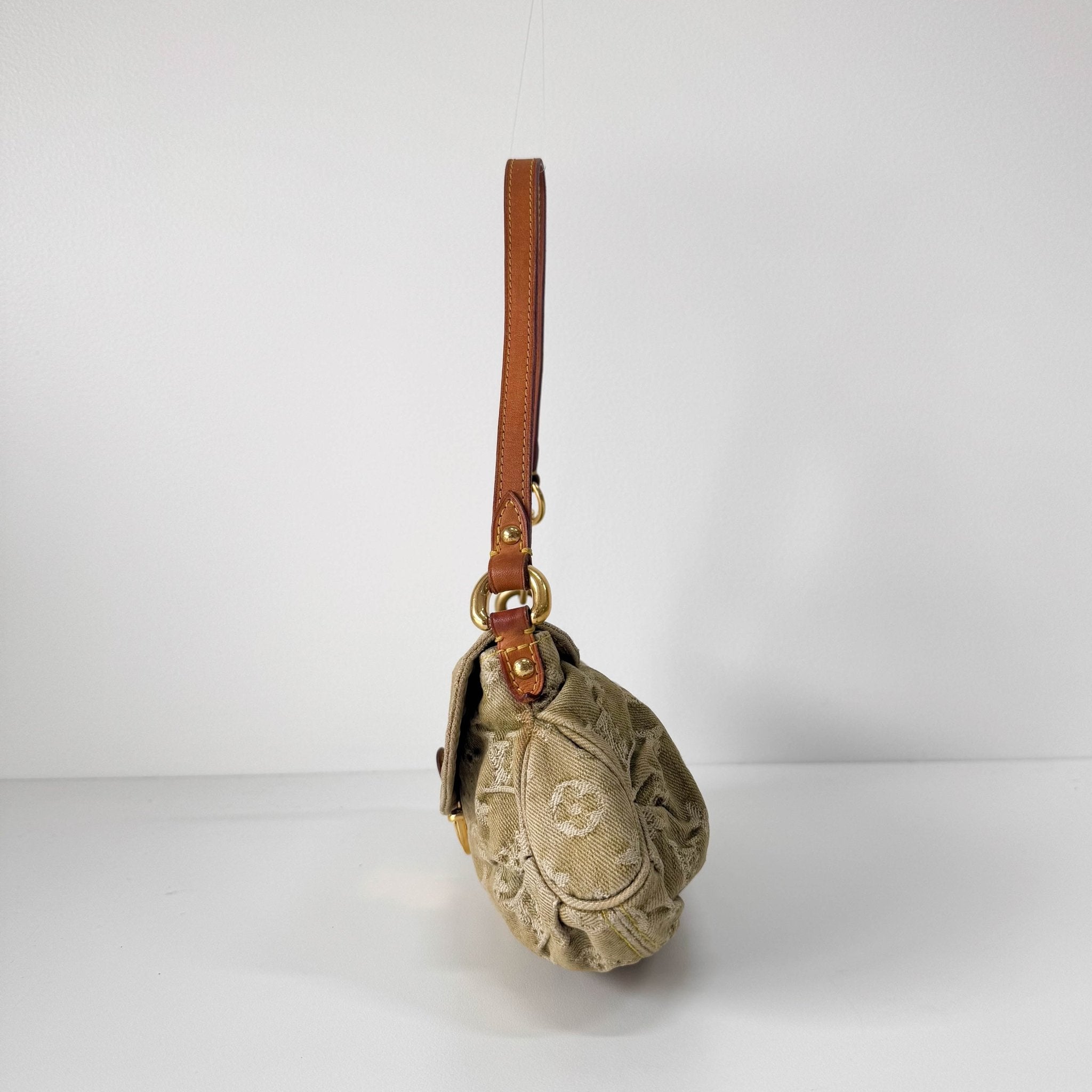 LOUIS VUITTON Mini Pleaty Green Denim Shoulder Bag, in , Sold by HIVE PRELOVED - Shoulder Bags, ,