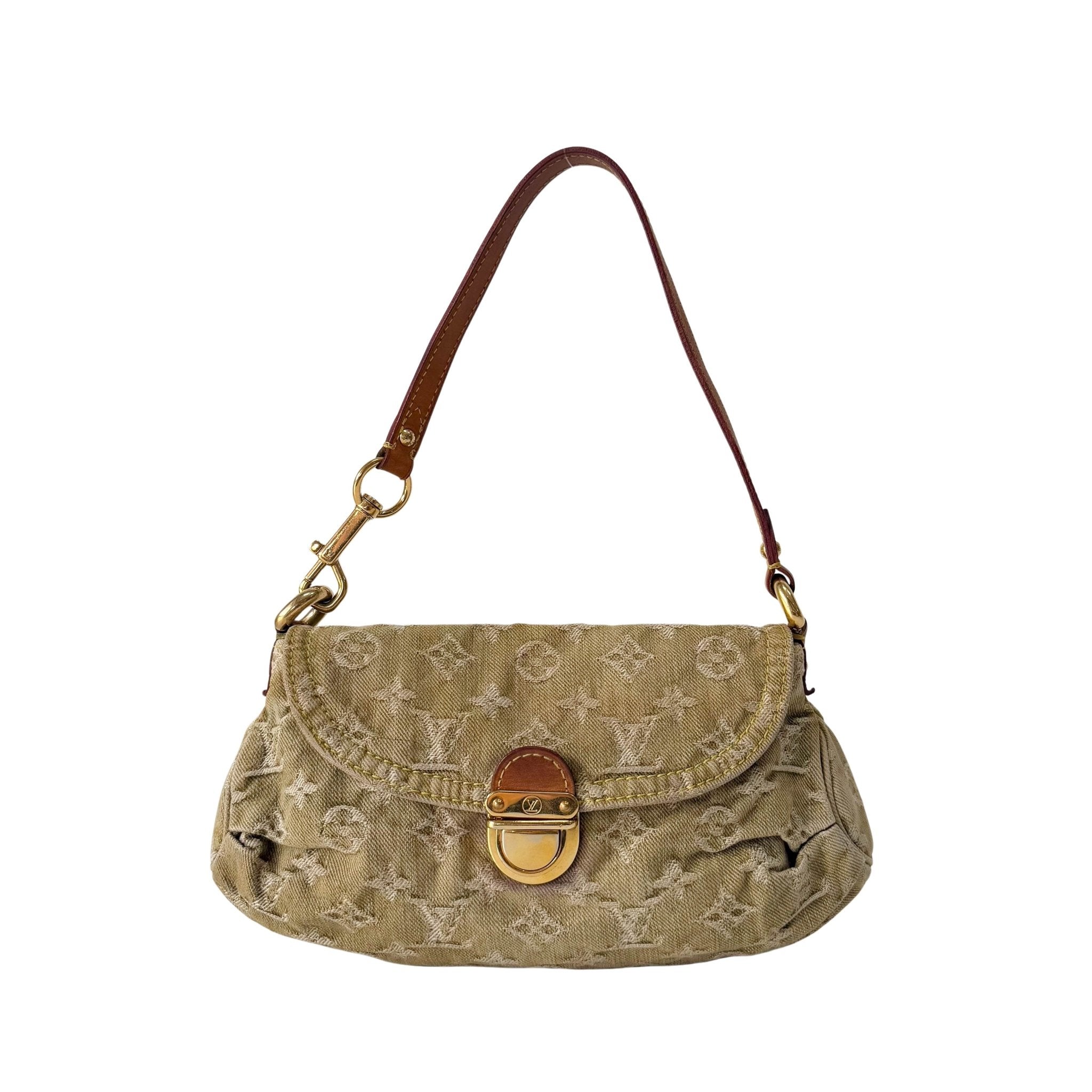 LOUIS VUITTON Mini Pleaty Green Denim Shoulder Bag, in , Sold by HIVE PRELOVED - Shoulder Bags, ,
