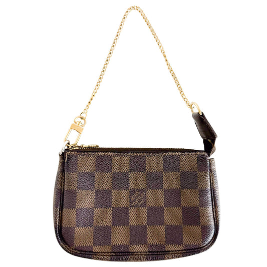 LOUIS VUITTON Mini Pochette Accessoire Damier Ebene, in , Sold by HIVE PRELOVED - Handle Bags, Mini bags,