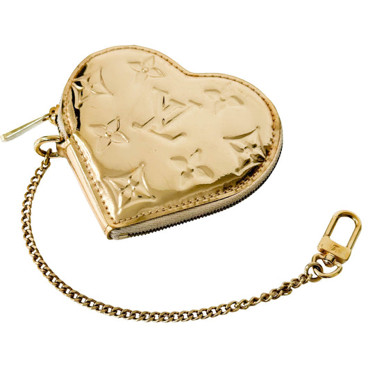 LOUIS VUITTON Miroir x Monogram Porte Monnaie Coeur M93567 Gold Coin Case, in , Sold by HIVE PRELOVED - Purses / Wallets, ,