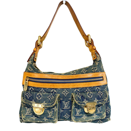 LOUIS VUITTON Monogram Baggy PM Blue denim, in , Sold by HIVE PRELOVED - Shoulder Bags, ,