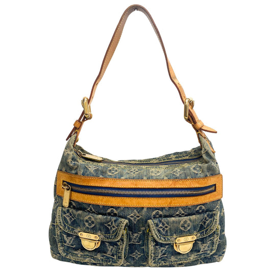 LOUIS VUITTON Monogram Baggy PM Blue denim, in , Sold by HIVE PRELOVED - Shoulder Bags, ,