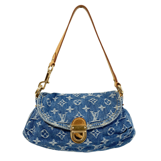 LOUIS VUITTON Monogram Blue Denim Mini Pleaty, in , Sold by HIVE PRELOVED - Shoulder Bags, ,