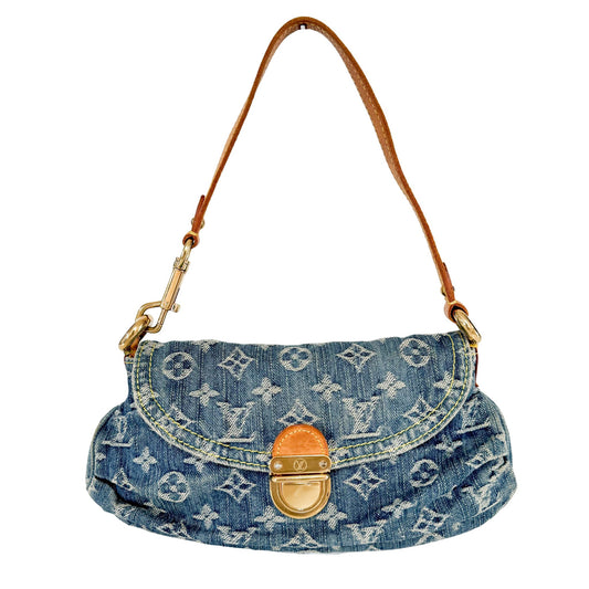 LOUIS VUITTON Monogram Denim Mini Pleaty Shoulder Bag, in , Sold by HIVE PRELOVED - Shoulder Bags, ,