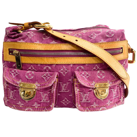 LOUIS VUITTON Monogram Denim Pink Baggy PM, in , Sold by HIVE PRELOVED - Shoulder Bags, ,