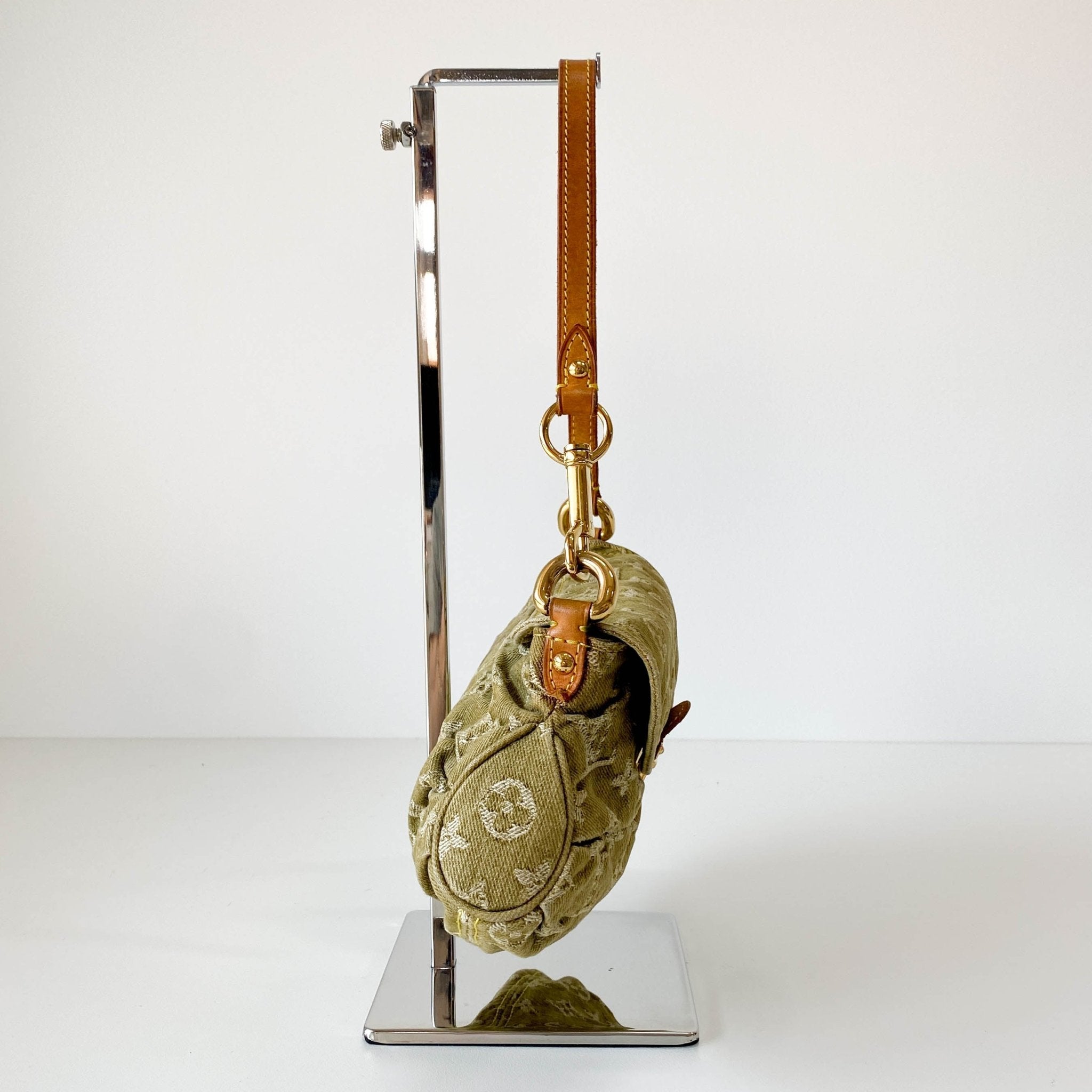 LOUIS VUITTON Monogram Denim Pleaty Shoulder Bag in Khaki Green, in , Sold by HIVE PRELOVED - Shoulder Bags, ,