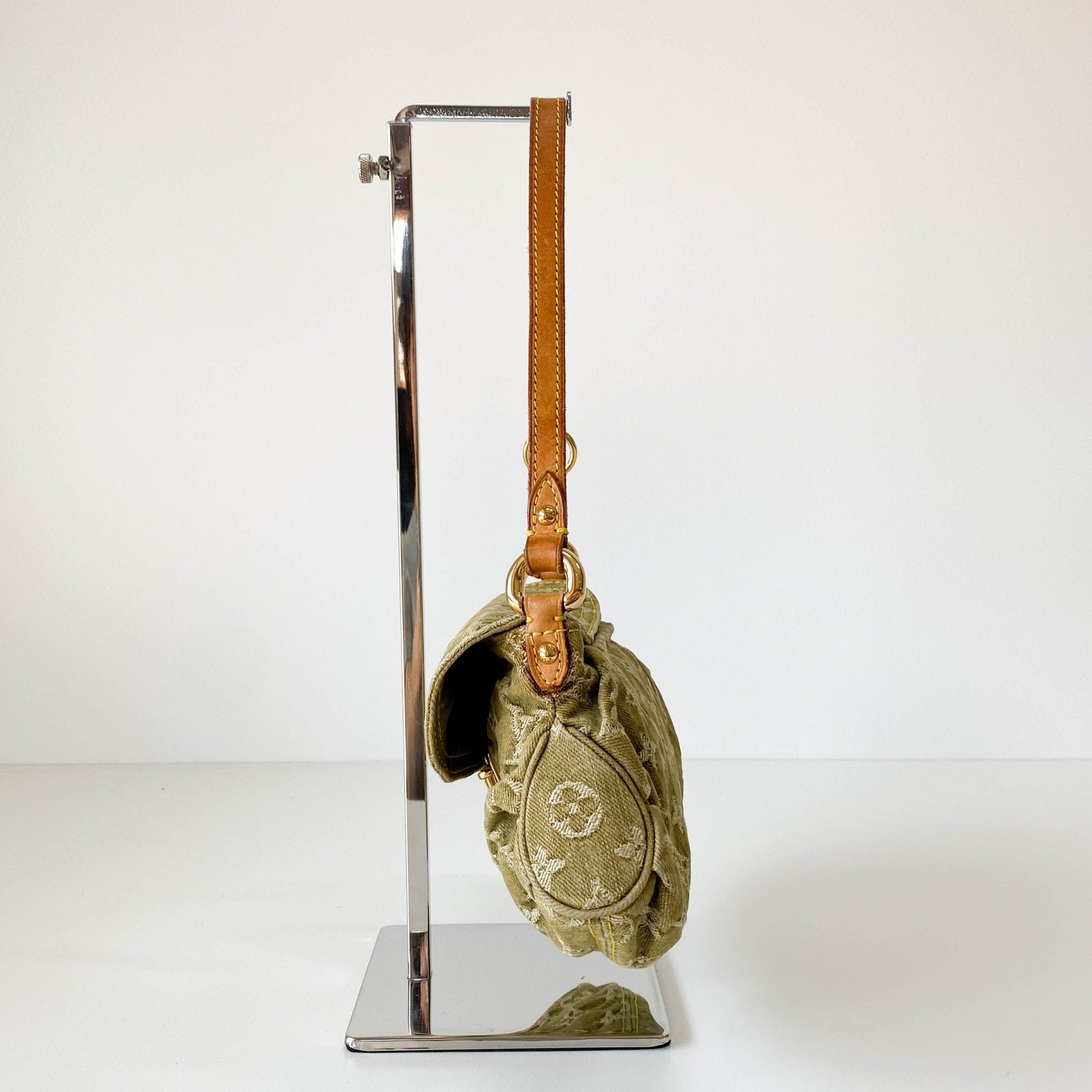 LOUIS VUITTON Monogram Denim Pleaty Shoulder Bag in Khaki Green, in , Sold by HIVE PRELOVED - Shoulder Bags, ,