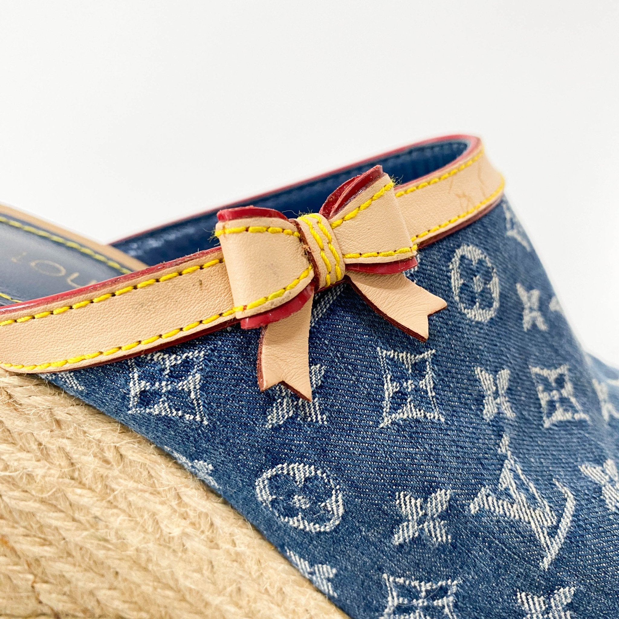 LOUIS VUITTON Monogram Denim Sandals 36, in , Sold by HIVE PRELOVED - Sandals, ,