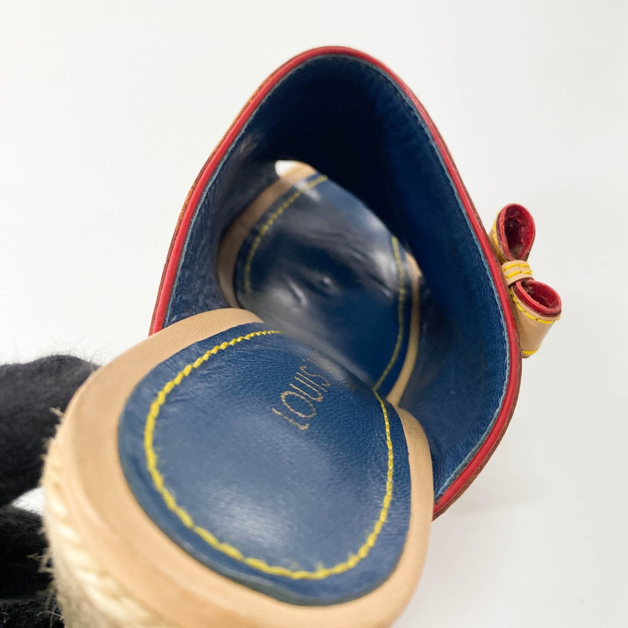 LOUIS VUITTON Monogram Denim Sandals 36, in , Sold by HIVE PRELOVED - Sandals, ,