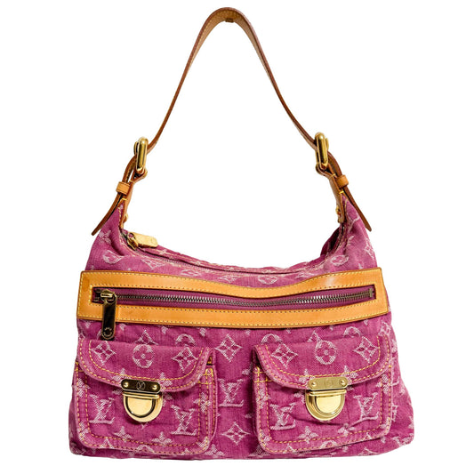 LOUIS VUITTON Monogram Pink Denim Baggy PM Shoulder Bag M95212 FL0026, in , Sold by HIVE PRELOVED - Shoulder Bags, ,