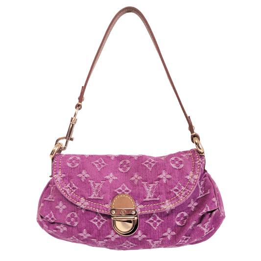 LOUIS VUITTON Monogram Pink Denim Mini Pleaty, in , Sold by HIVE PRELOVED - Shoulder Bags, ,