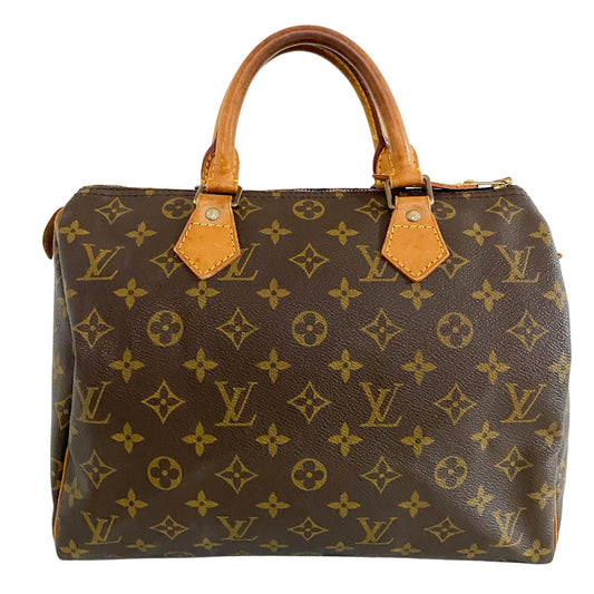 LOUIS VUITTON Monogram Speedy 30, Coated Canvas in Brown, Sold by HIVE PRELOVED - Handle Bags, ,