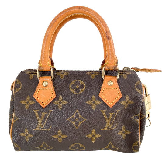 LOUIS VUITTON Nano Speedy, Leather (unspecified) in Brown, Sold by HIVE PRELOVED - Handle Bags, Mini bags,