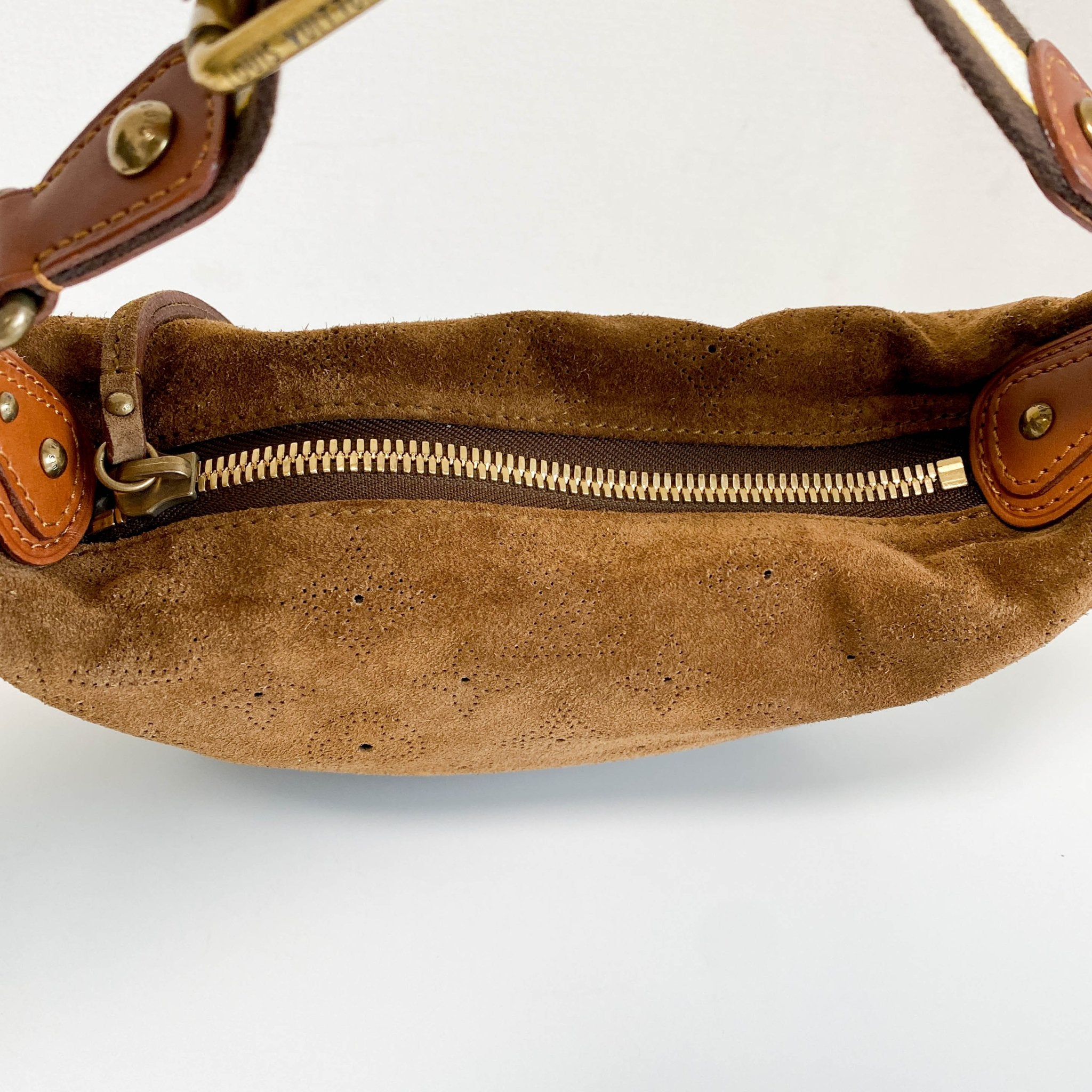 LOUIS VUITTON Onatah Monogram Brown Suede Hobo Handbag, in , Sold by HIVE PRELOVED - Handle Bags, ,