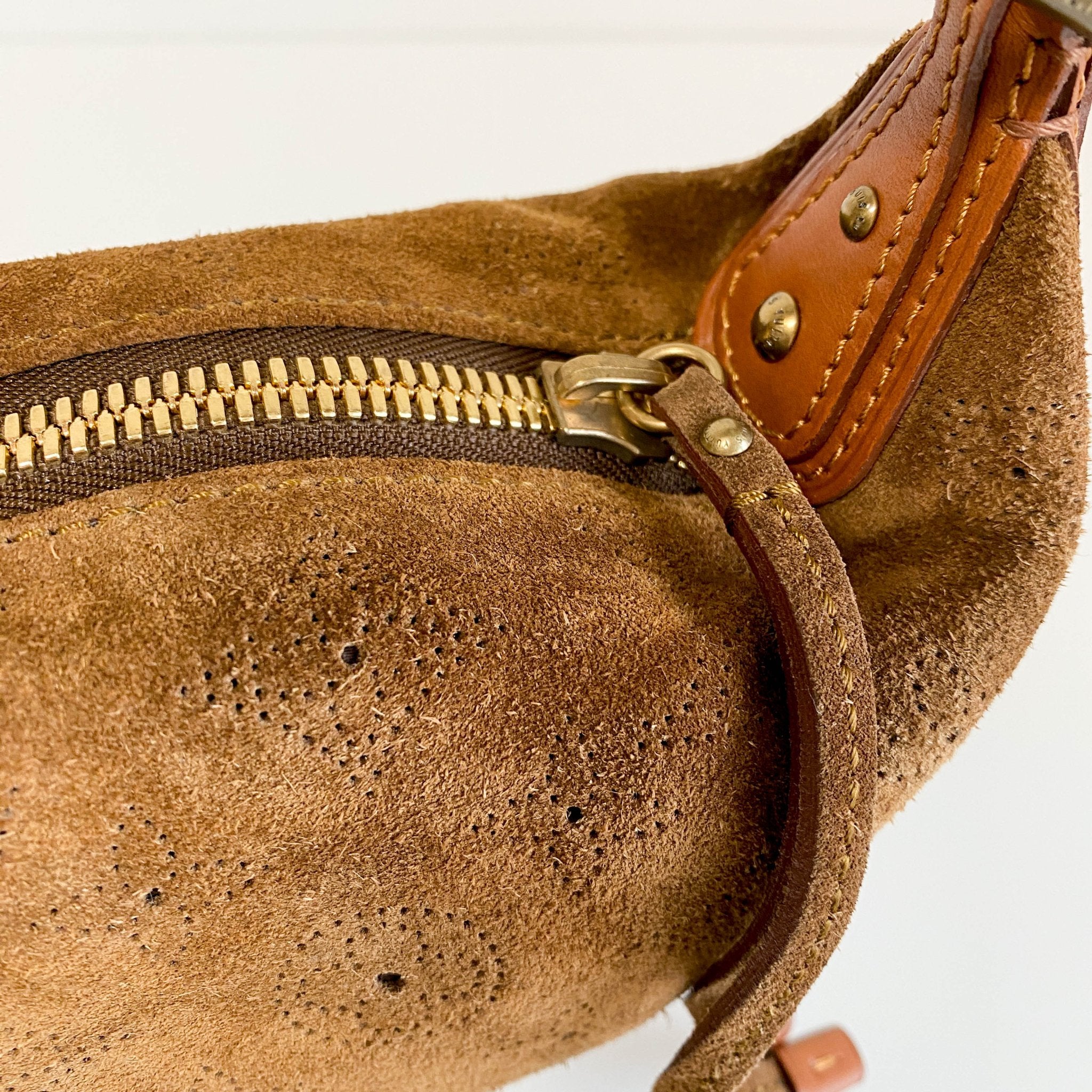 LOUIS VUITTON Onatah Monogram Brown Suede Hobo Handbag, in , Sold by HIVE PRELOVED - Handle Bags, ,