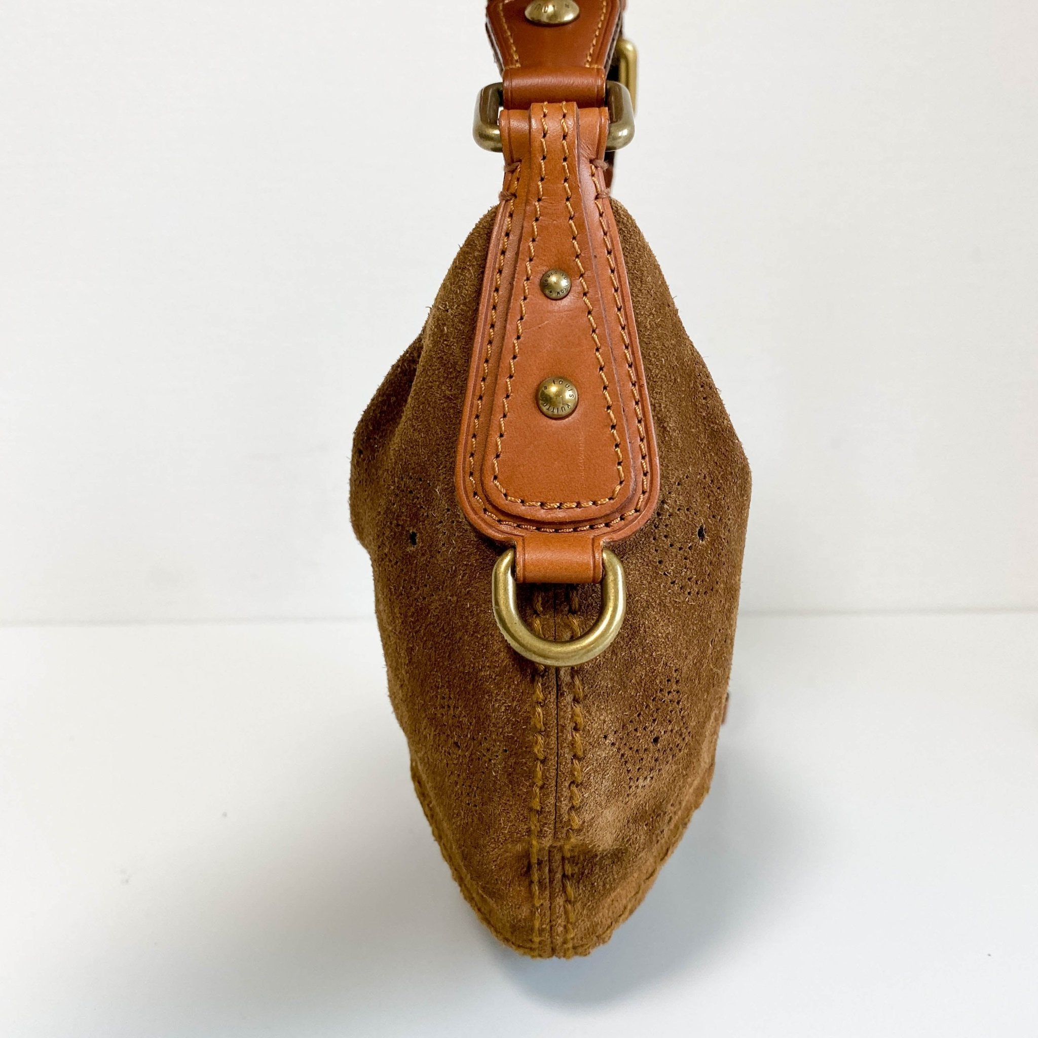 LOUIS VUITTON Onatah Monogram Brown Suede Hobo Handbag, in , Sold by HIVE PRELOVED - Handle Bags, ,