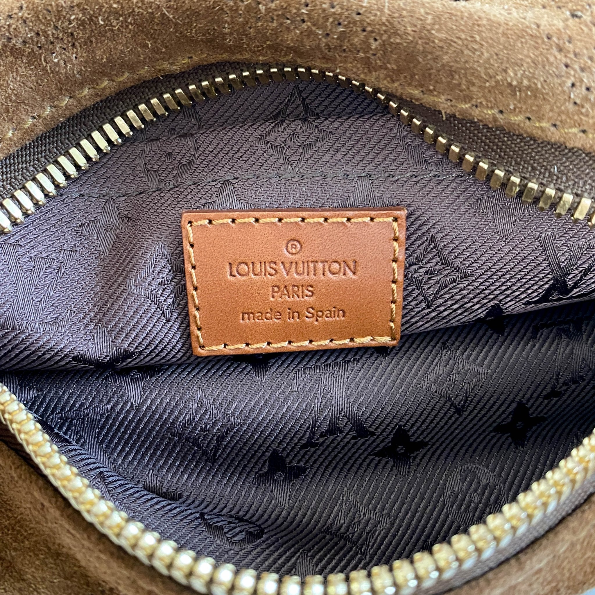 LOUIS VUITTON Onatah Monogram Brown Suede Hobo Handbag, in , Sold by HIVE PRELOVED - Handle Bags, ,