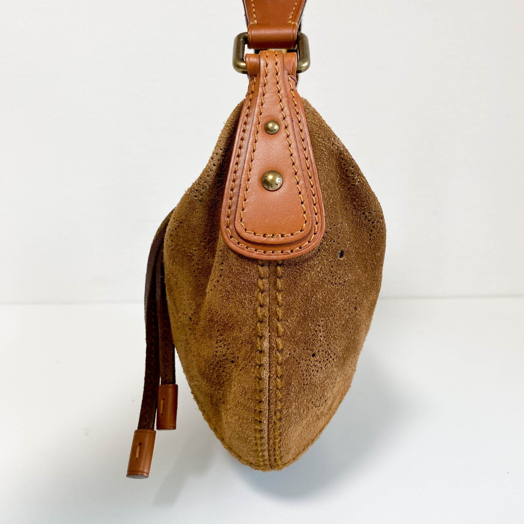 LOUIS VUITTON Onatah Monogram Brown Suede Hobo Handbag, in , Sold by HIVE PRELOVED - Handle Bags, ,