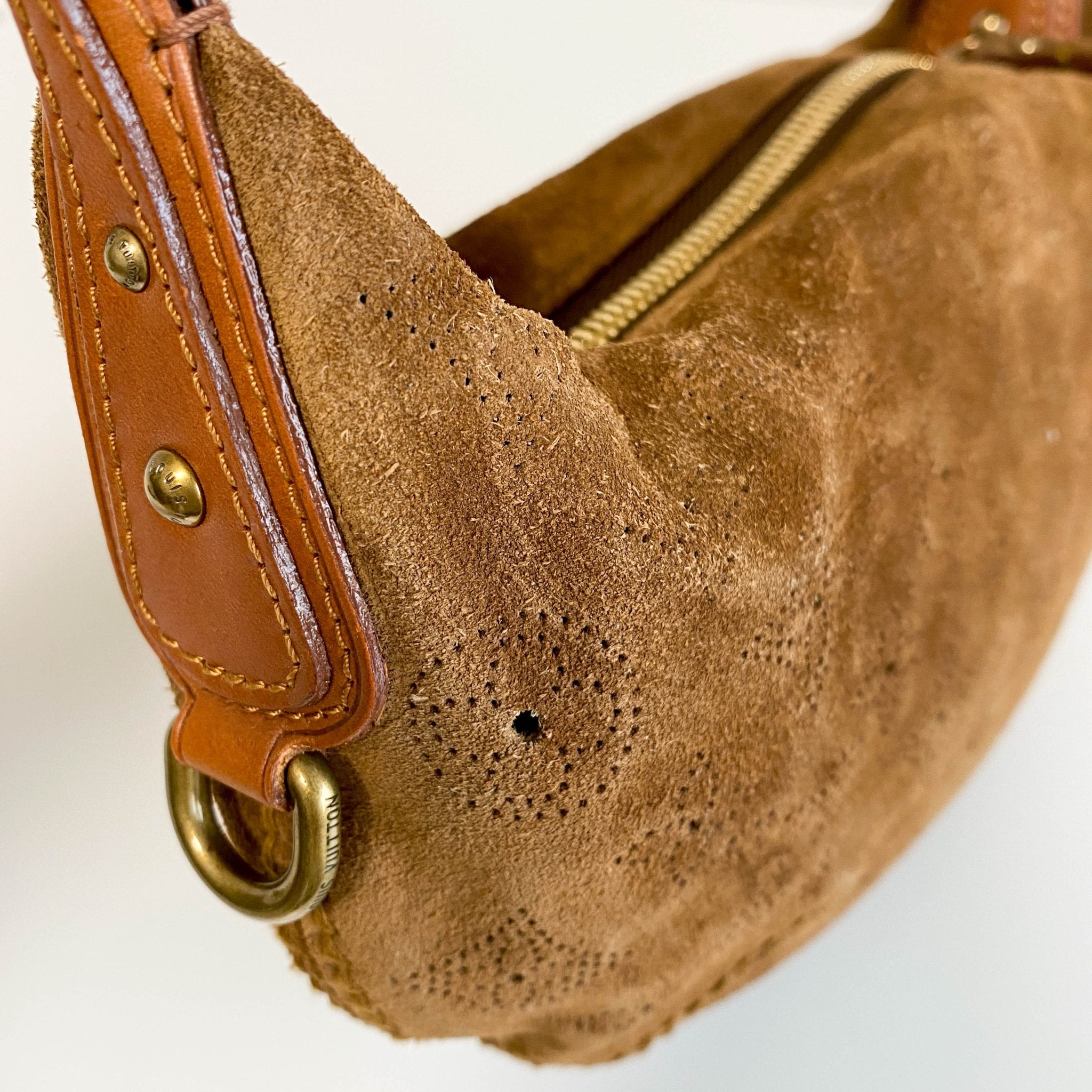 LOUIS VUITTON Onatah Monogram Brown Suede Hobo Handbag, in , Sold by HIVE PRELOVED - Handle Bags, ,