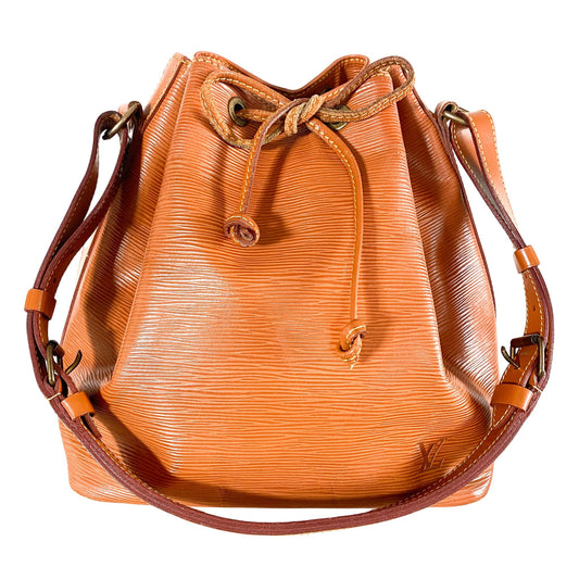 LOUIS VUITTON Petit Noé, Leather (unspecified) in Brown, Sold by HIVE PRELOVED - Bucket bags, Shoulder Bags,