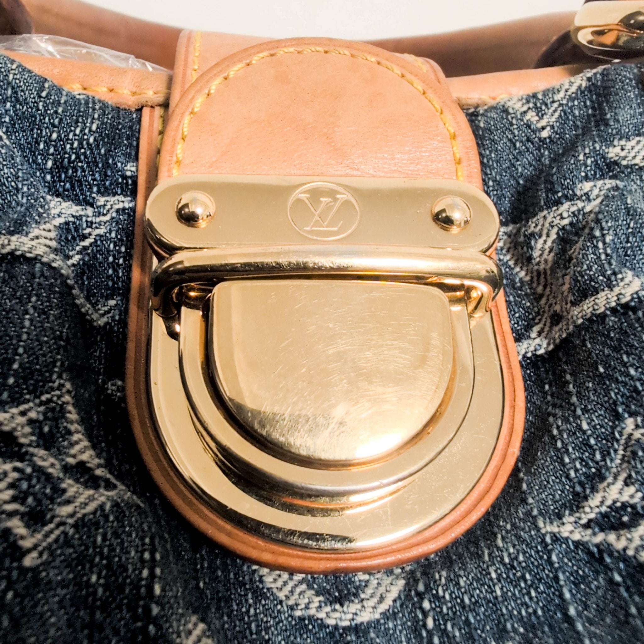 LOUIS VUITTON Pleaty Blue Denim Handbag, in , Sold by HIVE PRELOVED - Handle Bags, ,