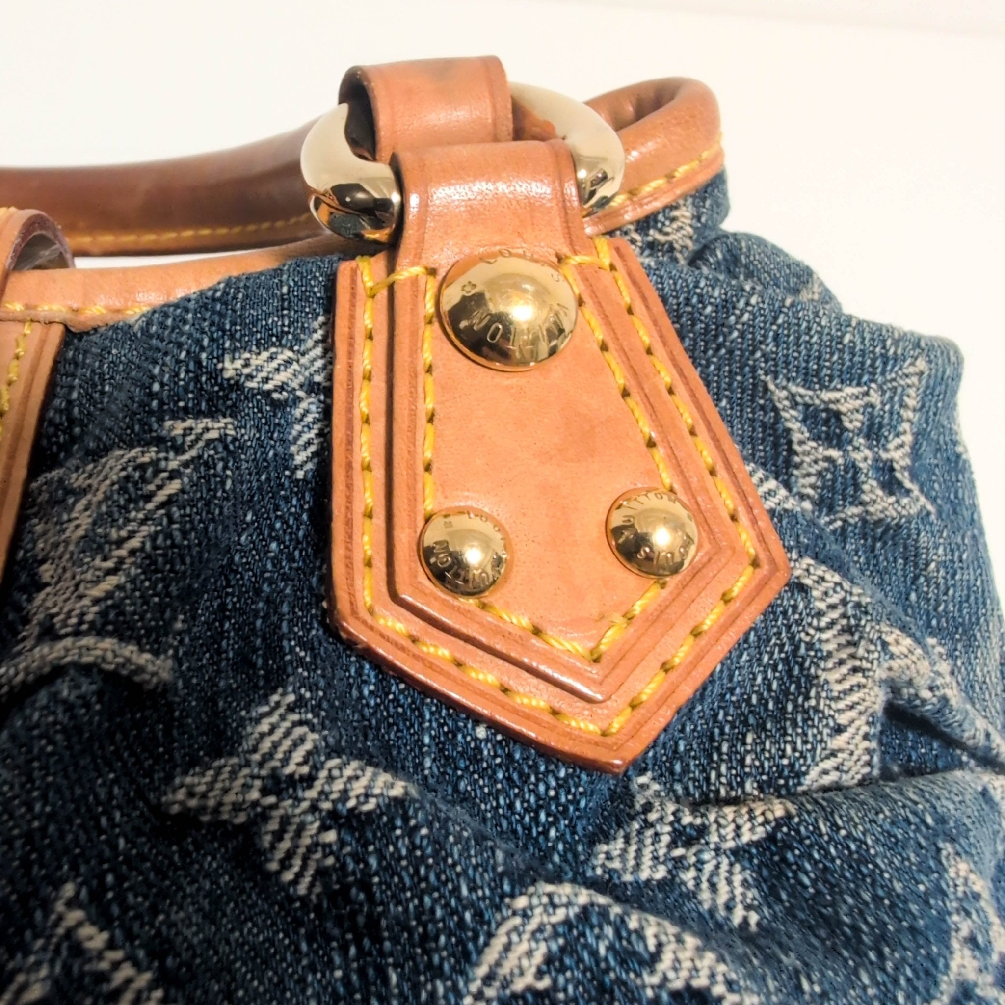 LOUIS VUITTON Pleaty Blue Denim Handbag, in , Sold by HIVE PRELOVED - Handle Bags, ,